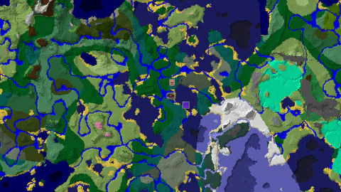 Waterside Village 200 Blocks From Taiga Spawn