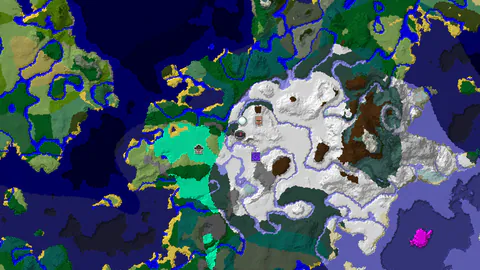 Village and Igloo Near Snowy Plains Spawn