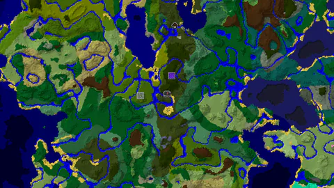 Dark Forest Spawn with Jungle Temple and Bamboo Jungle Nearby