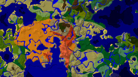 Badlands Spawn with an Ancient City About 333 Blocks Away