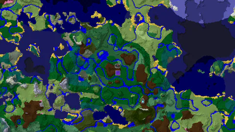 Forest Spawn With Ruined Portal and Nearby Ancient City