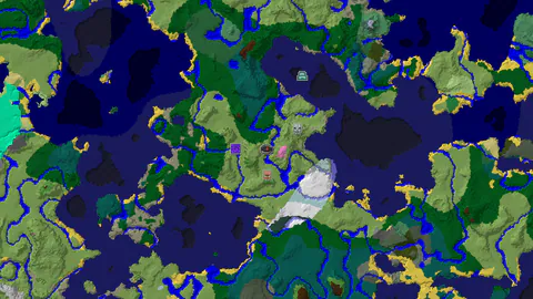 Village and Cherry Grove About 250 Blocks From Spawn