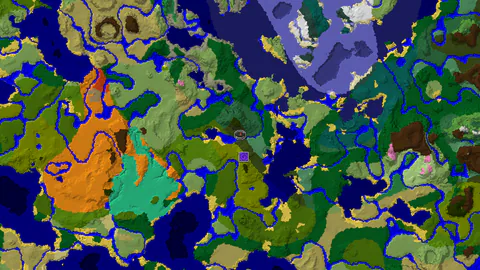 Dark Forest Spawn With a Ruined Portal and Jungle Biomes Near
