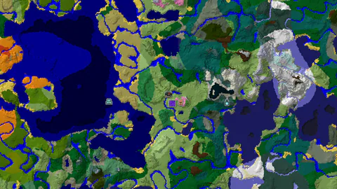 Plains Spawn With Cherry Grove 143 Blocks East and Portal 147 Blocks North