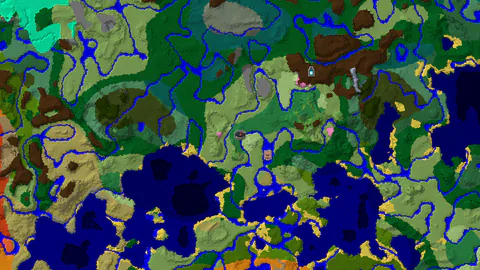 Flower Forest Spawn with a Village 366 Blocks Away