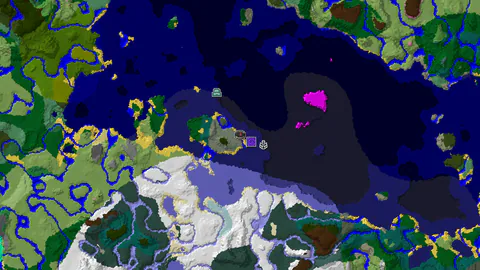 Spawn in Old Growth Spruce Taiga with Ocean Monument Under 520 Blocks