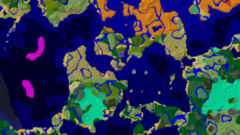 Village and Ruined Portal Near Spawn, Jungle 250 Blocks Away