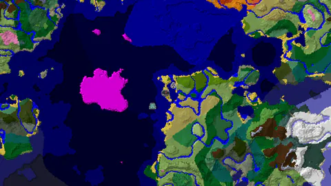 Savanna Spawn with Shipwreck and Ocean Monument Nearby