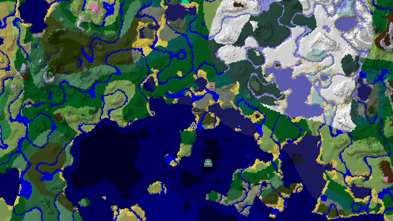 Dark Forest Spawn With Shipwreck and Monument Near