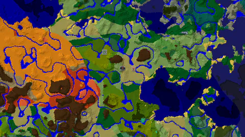 Savanna Spawn with a Village and Jungle Temple Nearby