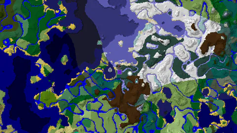 Snowy Taiga Spawn With a Ruined Portal Nearby and an Ancient City
