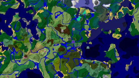 Plains Spawn With Ruined Portal and Village Nearby