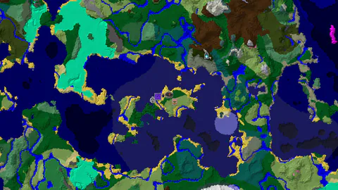 Village and Ruined Portal Near Spawn, Ancient City 826 Blocks Away