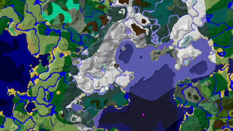 Snowy Slopes Near a Frozen Ocean