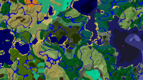 Dark Forest Spawn With a Ruined Portal at 25 Blocks