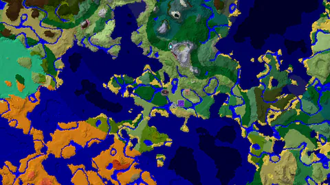 Village and Ruined Portal Near Forest Spawn