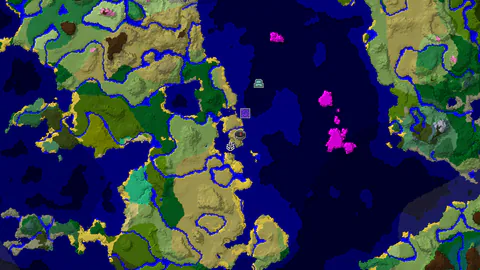Savanna Spawn with Shipwreck and Ocean Monument Nearby