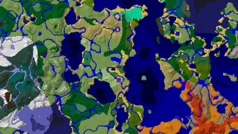 Flower Forest Spawn with a Ruined Portal 280 Blocks Away