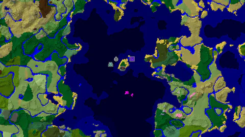 Ocean Monument and Shipwreck Within 270 Blocks of Spawn