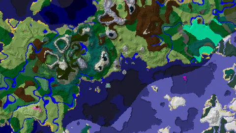 Snowy Slopes Spawn with an Ancient City and Shipwreck Nearby