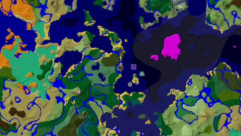 Ocean Monument and Ruined Portal Near Old Growth Birch Spawn