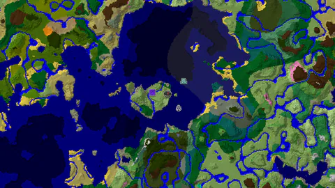 Ocean Monument and Ruined Portal Near Plains Spawn
