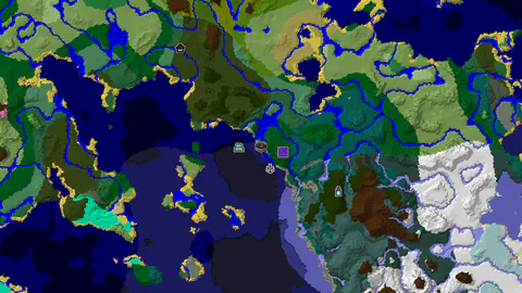 Ocean Monument and Ruined Portal Near Plains Spawn