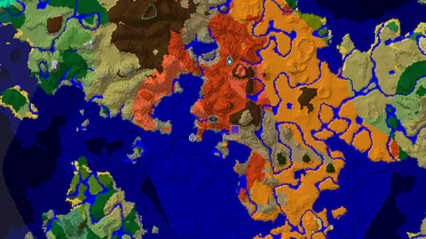 Badlands Spawn with Eroded Badlands and a Ruined Portal Nearby