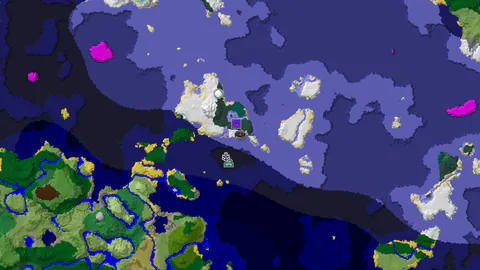 Frozen Ocean Spawn With Monument and Portal Nearby