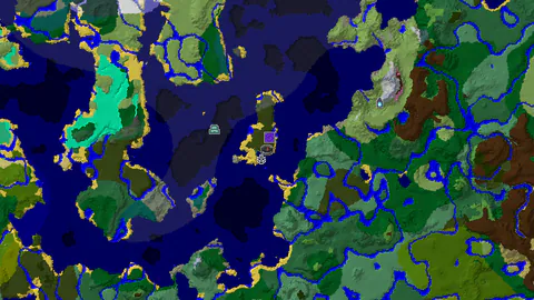 Dark Forest Spawn With a Shipwreck and Ruined Portal Nearby