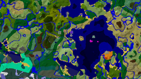 Flower Forest Spawn with Shipwreck and Ruined Portal Nearby