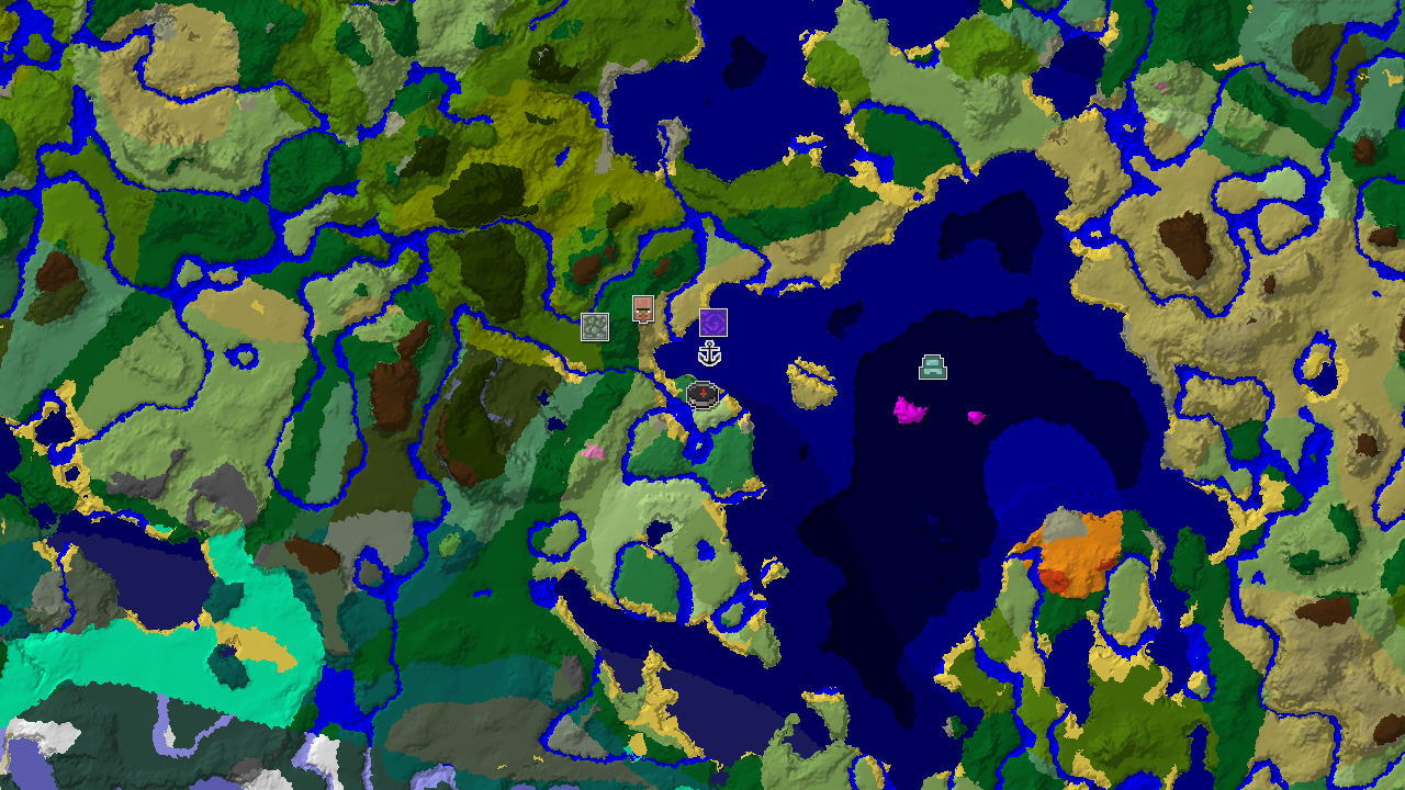 Flower Forest Spawn with Shipwreck and Ruined Portal Nearby