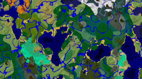 Forest Spawn With a Village and Ruined Portal Nearby