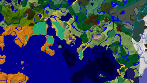 Ocean Monument and Ruined Portal Near Savanna Spawn