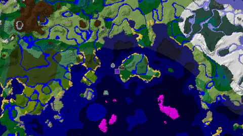 Ocean Monument 615 Blocks from Forest Spawn