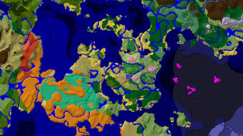 Stony Shore Spawn With Flower Forest and Ruined Portal Nearby
