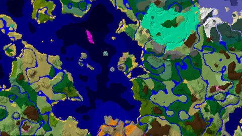 Waterside Village 213 Blocks From Spawn, Shipwreck Nearby