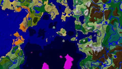 Spawn in Forest, Shipwreck 284 Blocks East, Ocean Monument Nearby