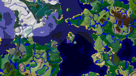 Plains and Forest Island With an Outpost