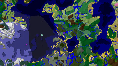 Birch Forest Spawn With a Ruined Portal 216 Blocks East