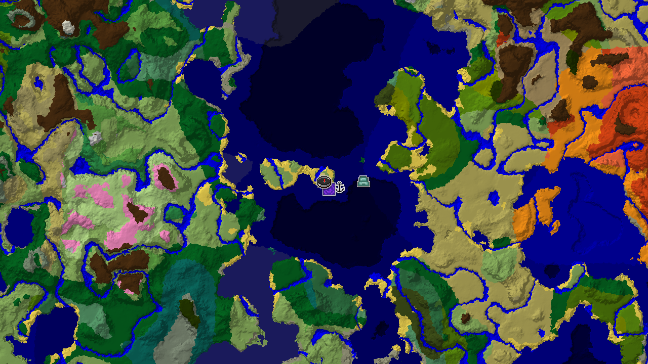 Ocean Monument and Ruined Portal Near Savanna Spawn
