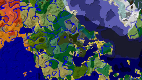 Windswept Forest Spawn With a Woodland Mansion 581 Blocks Away
