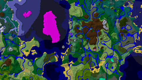 Ancient City 136 Blocks From Spawn, Woodland Mansion Nearby