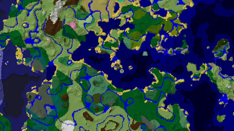 Spawn in Birch Forest with a Shipwreck and Ocean Monument Nearby