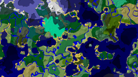 Flower Forest Spawn with Ocean Monument 830 Blocks East