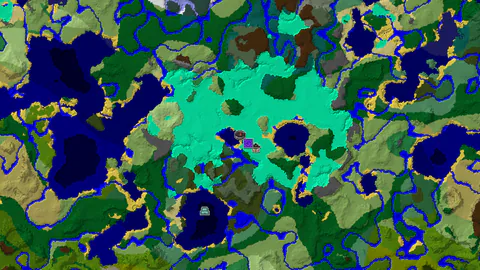 Swamp Spawn With Ruined Portal and Witch Hut Nearby