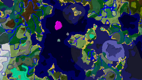 Ocean Monument and Ruined Portal Near Plains Spawn