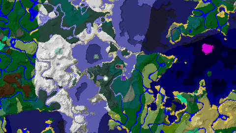 Waterside Village Just 72 Blocks From Taiga Spawn