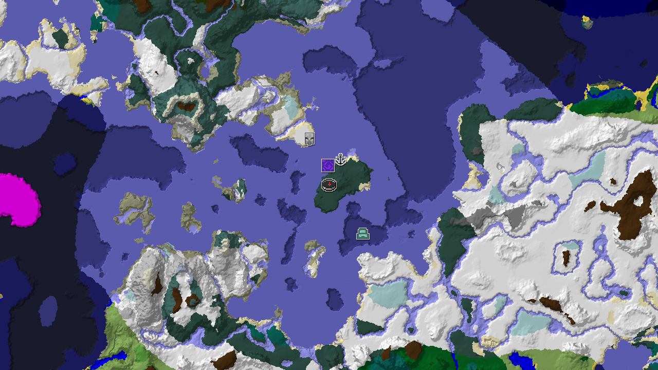 Frozen Ocean and Ocean Monument Near Snowy Taiga Spawn