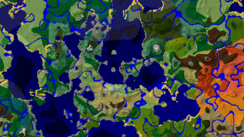 Forest Spawn With a Shipwreck and Ocean Monument Nearby